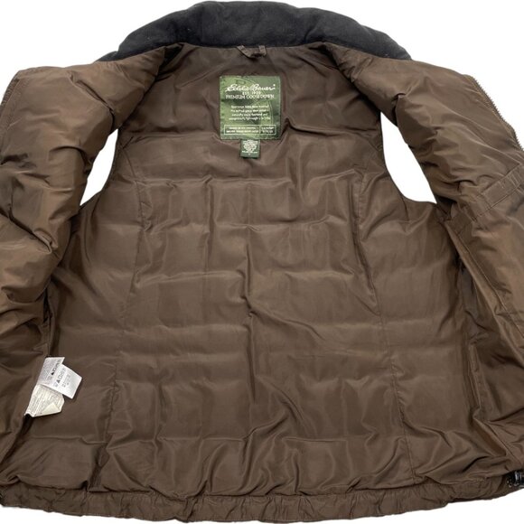 Eddie Bauer Goose Down Brown Puffer Quilted Ski Vest Jacket Women's Large - Picture 8 of 8